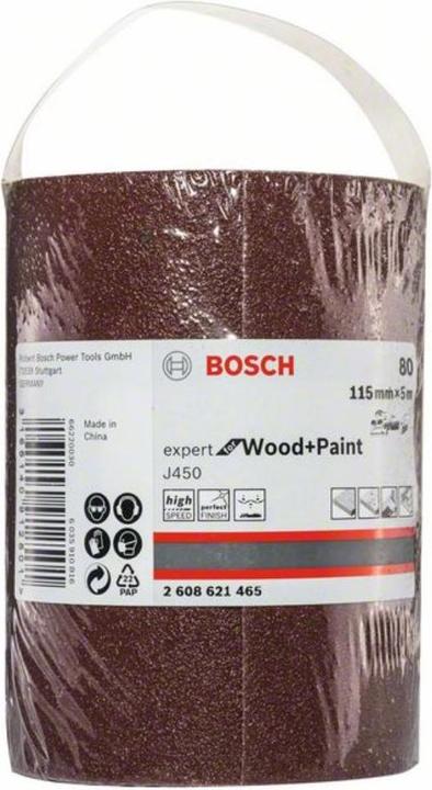Produktbild Bosch Professional Zubehör Schleifblatt J450 Expert for Wood and Paint, 115 mm x 5 m, G80 (80)