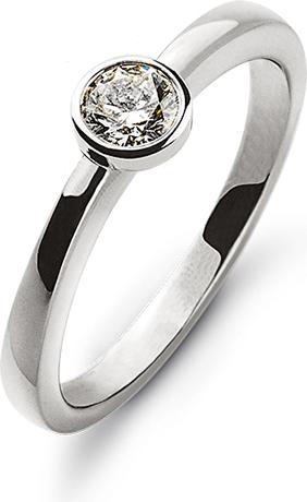 Produktbild Natsumi Schmuck Diamantring Weissgold 18K/750 0.10 ct H si (51, 750/18 K Gold)
