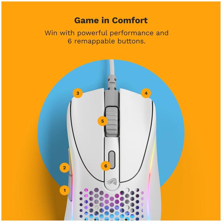 Actual product image Glorious PC Gaming Race Glorious Model D 2 gaming mouse - white (Cable)