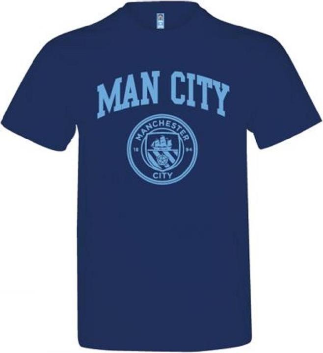 Manchester City FC Man City Erwachsene Team Wappen TShirt Navy