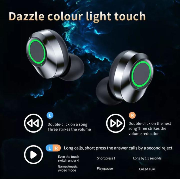 Immagine prodotto PhoneLook Ecouteurs sans fil Bluetooth In-Ear YD03 BT 5.3 Hifi stéréo LED avec étui de chargement (20 h, Senza fili)