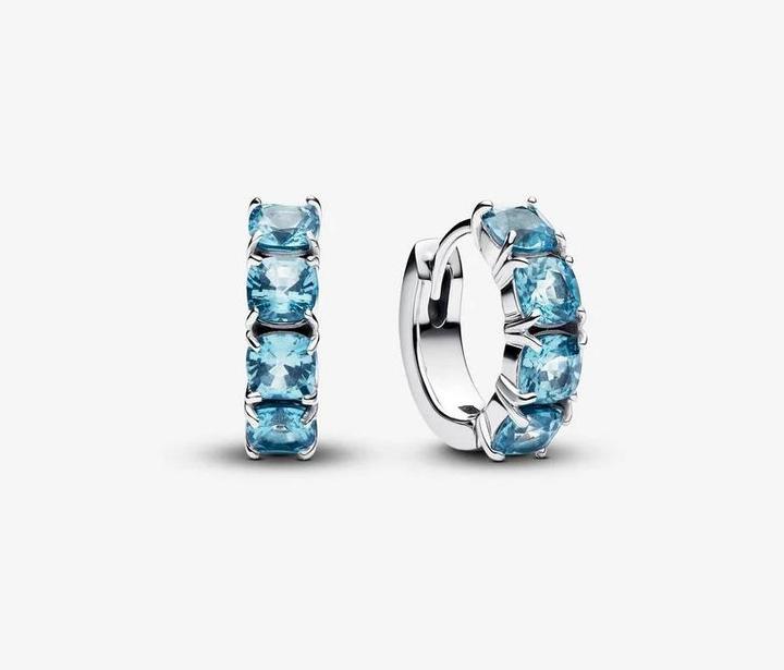 Produktbild Pandora Hellblaue Creolen (Silber 925)