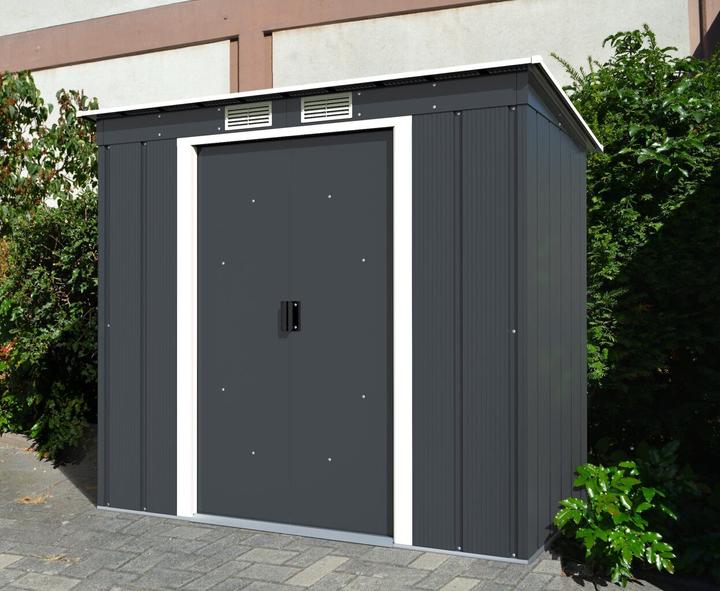 Productafbeelding Tepro Lessenaarsdak Eco 6x4 schuur, antraciet