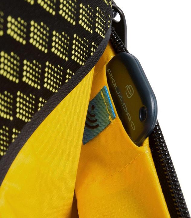 Actual product image Piquadro Laptop Backpack with Two Compartments and Anti-Theft Blue/Yellow (19.50 l)