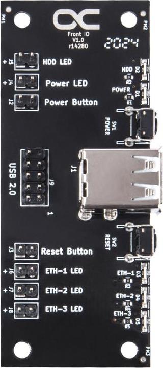 Image du produit Alphacool Panneau d'E/S avant avec USB 2.0 et jeu de câbles pour boîtier de serveur