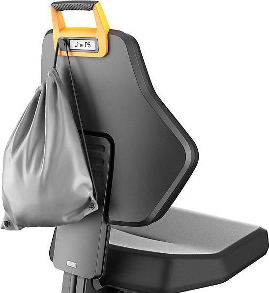 Produktbild eurokraft pro Arbeitsdrehstuhl, schwarz, mit Bodengleitern, Textilbezug