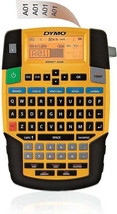 Immagine prodotto Dymo Stampante di etichette Rhino 4200 a trasferimento termico senza fili QWERTY (180 dpi)