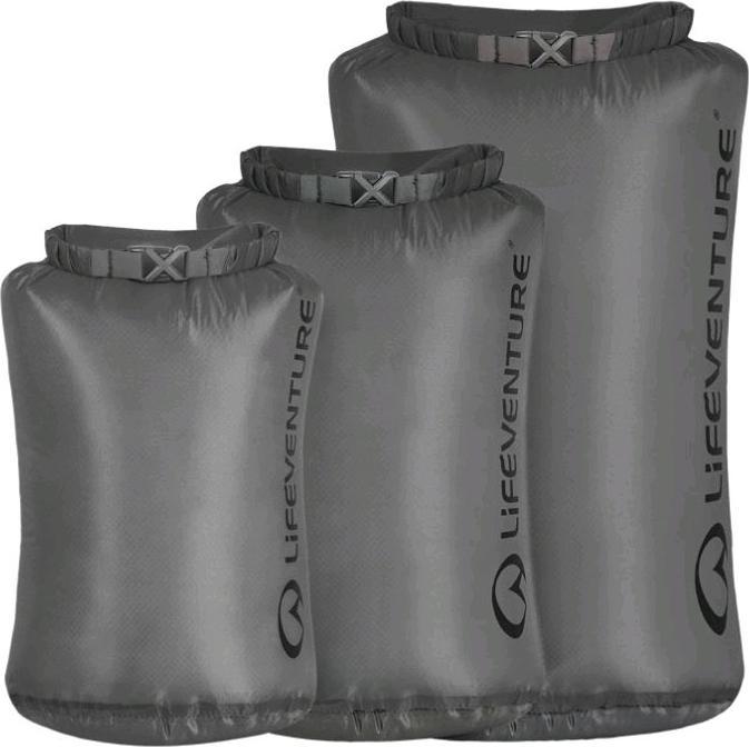 Actual product image Lifeventure Ultralight Dry Bag Multipack (5L, 10L, 25L), Grey (25 l)