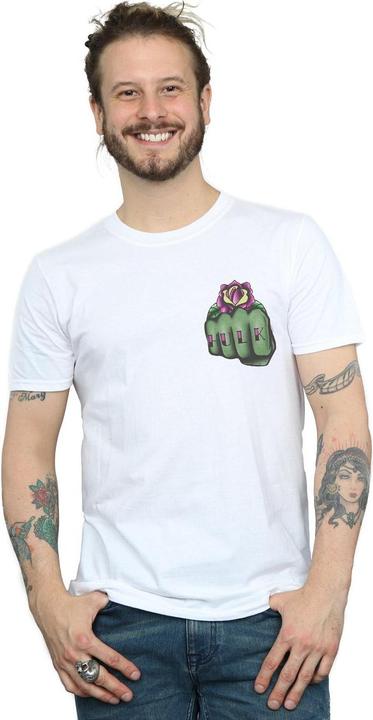 Produktbild Hulk Tattoo Fist Breast Print TShirt (L)