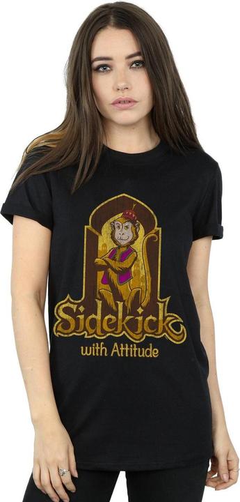 Actual product image Disney Womens/Ladies Aladdin Movie Abu Sidekick With Attitude Cotton Boyfriend T-Shirt (M)