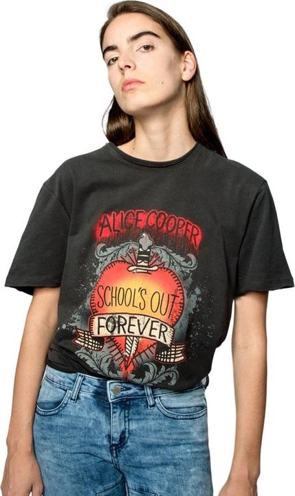 Actual product image Amplified Unisex Adult School's Out Alice Cooper T-Shirt (L)