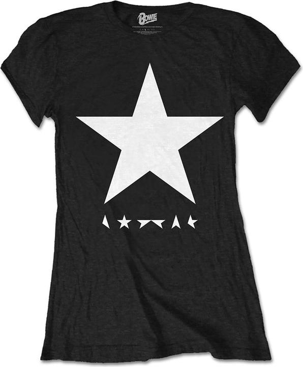 Rock Off David Bowie T-Shirt: Blackstar White Star on Black (S)