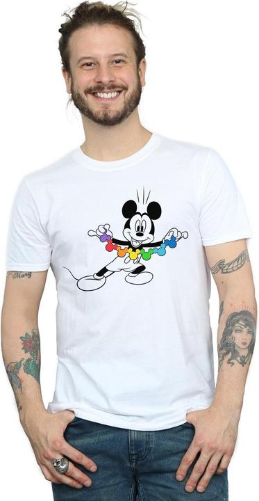 Immagine prodotto Disney Mickey Mouse Rainbow Chain Maglietta Uomo (S)