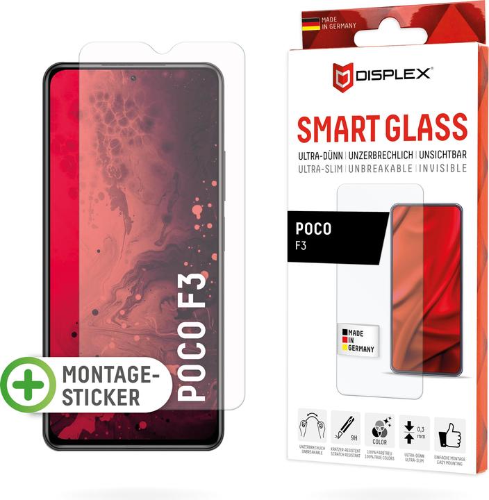 Produktbild Displex Smart Glass, Displayschutzfolie (1 Stück, Xiaomi Poco F3)