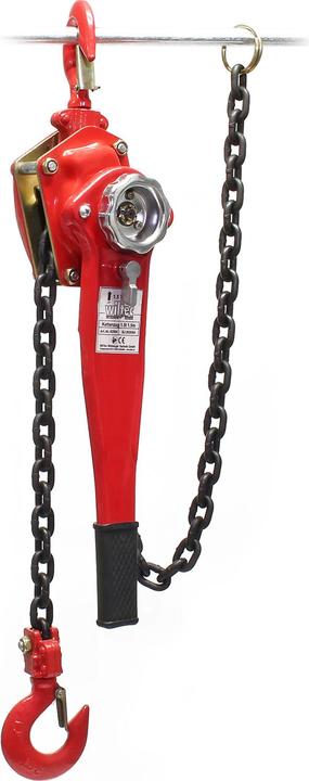 Image du produit Wiltec Palan à chaîne 1,5t Longueur de chaîne 1,5m Levage simple de charges Sylviculture Industrie Atelier