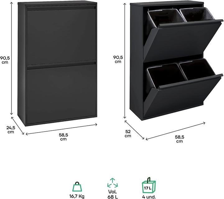 Image du produit Arregui Système de tri des déchets (68 l)