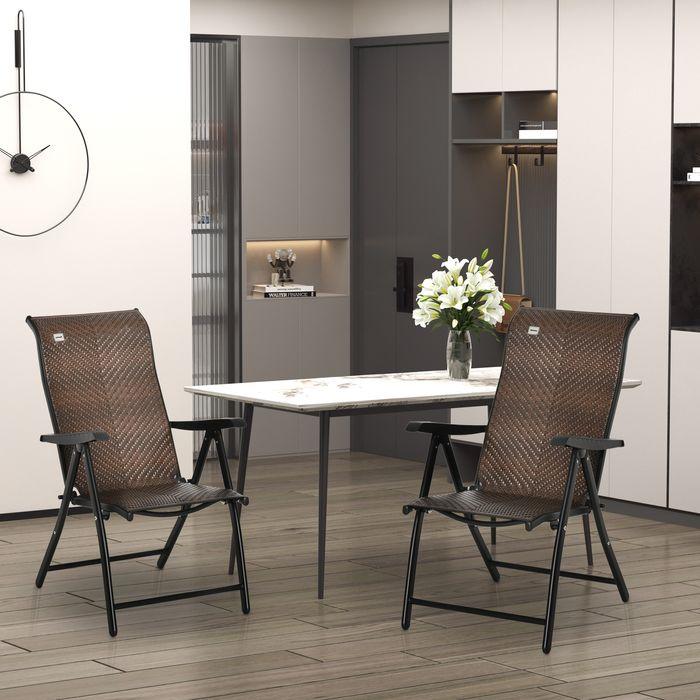 Image du produit Swisshandel24 Chaise de jardin en polystyrène avec dossier pliant Chaise pliante avec accoudoir à 7 niveaux pour