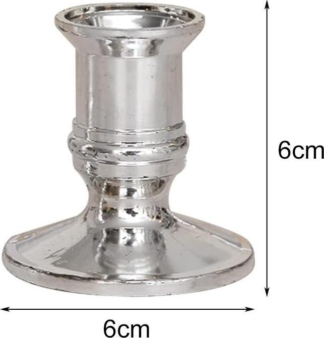Image du produit Cbx Kerzenständer 3 Köpfe, Kerzenleuchter 3-armig, Kerzenhalter Silber