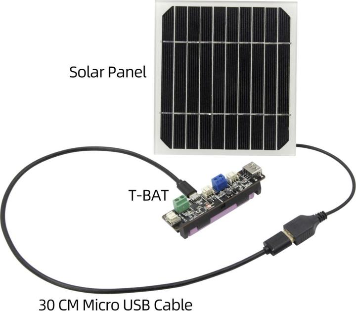 Image du produit Lilygo TTGO T-BAT 18650 Compartiment de batterie avec CN3065 Solar Power Manager