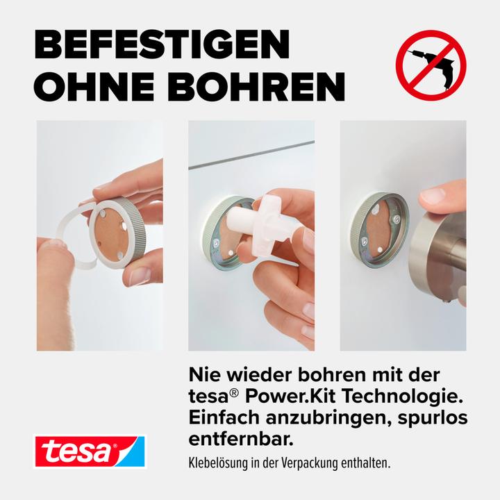 Actual product image tesa MOON towel ring incl. adhesive solution without drilling