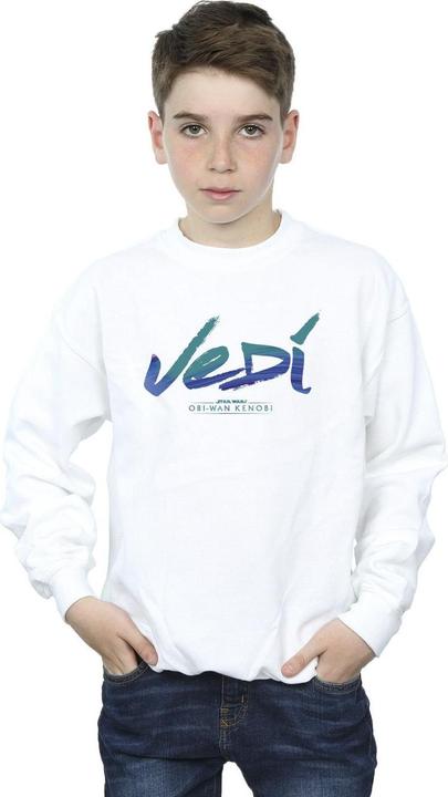 Actual product image Star Wars Boys Obi-Wan Kenobi Jedi Painted Font Sweatshirt (140, 146)