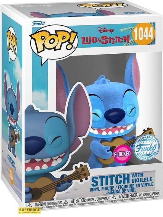 Produktbild Funko DISNEY - POP N° XXX - Ukelele Stitch (FLOCKED) +T-shirt (M)