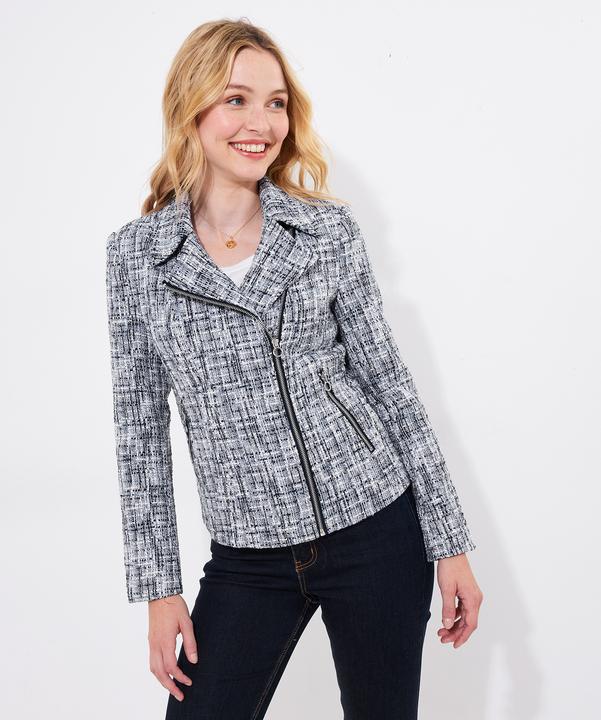 Actual product image Joe Browns Asymmetric Biker Tweed Jacket (38)