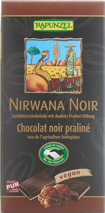 Produktbild Rapunzel Zartbitterschokolade 55% mit Praliné Noir Nirwana (112 g)