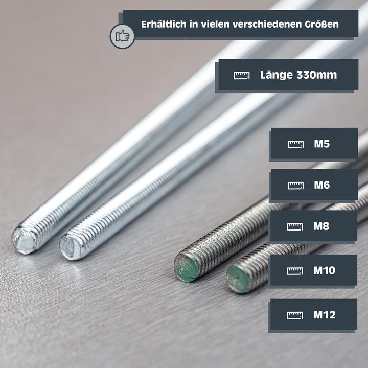 Image du produit Helpmate Gewindestange M10x330, verzinkt, 10 Stück