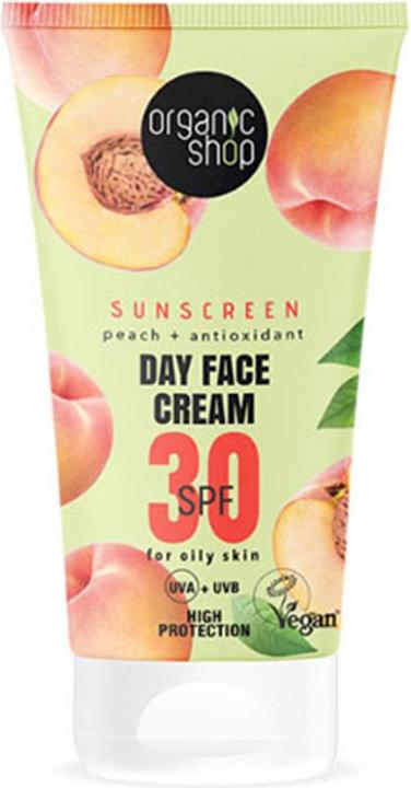 Immagine prodotto Organic Shop Crema solare viso giorno 30 SPF per pelli grasse 50ml (Crema solare viso, SPF 30, 50 ml)