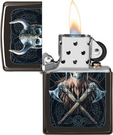 Actual product image Zippo Anne Stokes Wiking Skull