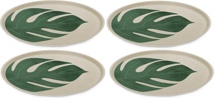 Produktbild Koziol Speiseteller Connect Monstera 4 Stück,Beige/Grün (4 x, 25.50 cm)
