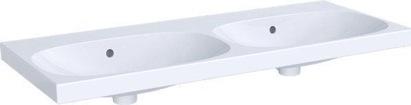 Produktbild Geberit Keramag Acanto Doppelwaschtisch 500628, ohne Hahnlöcher, mit Überlauf, 1200x480mm (482 mm, 1200 mm)