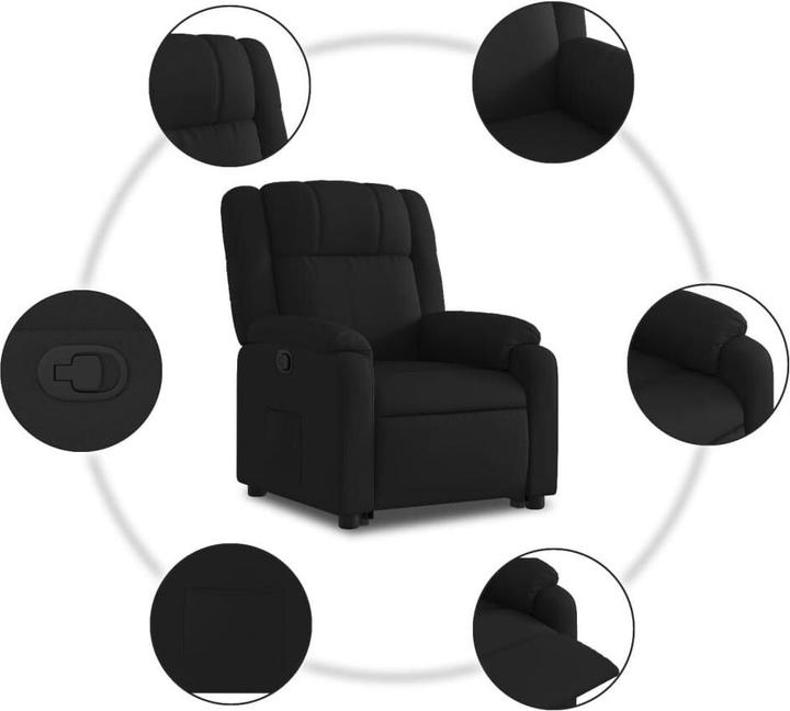 Produktbild VidaXL Relaxsessel Aufstehhilfe Fernsehsessel Liegesessel Sessel Schwarz Stoff
