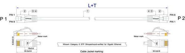 Actual product image Wirewin Network cable (F/FTP, CAT6, 3 m)