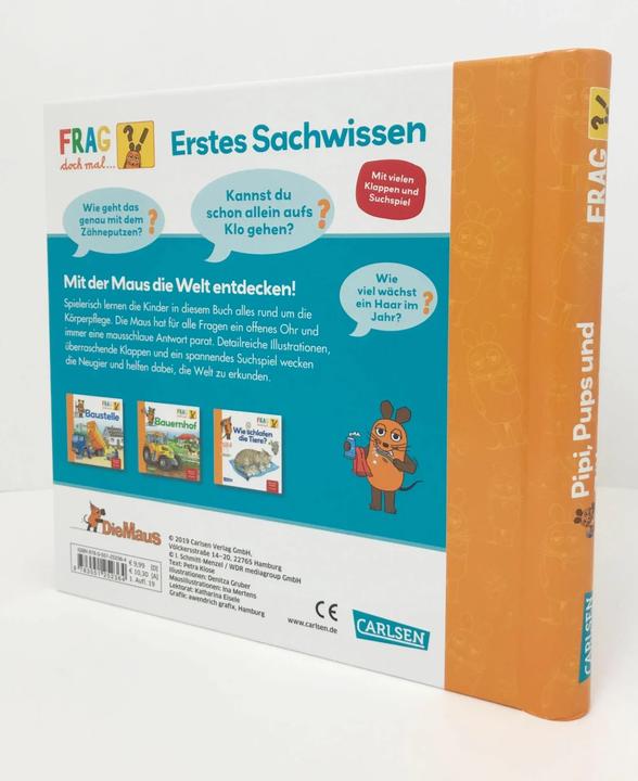 Immagine prodotto Frag doch mal... die Maus: Pipi, Pups und Zähne putzen (Tedesco, Petra Klose, 2019)