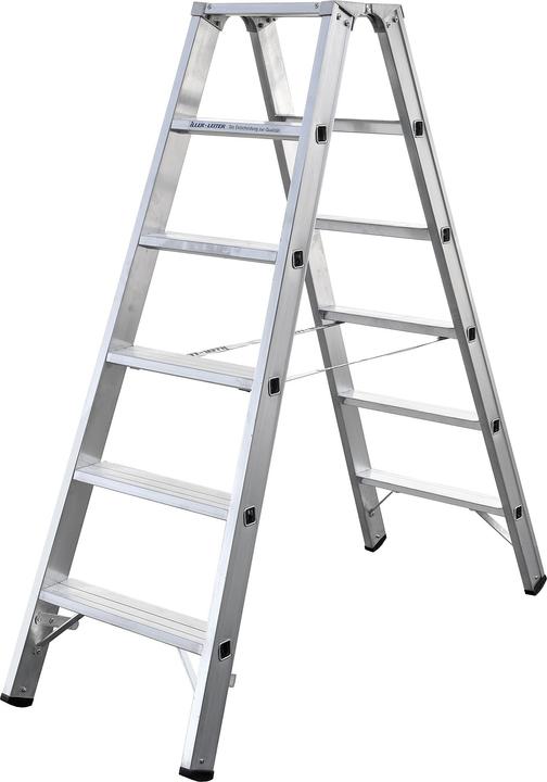 Produktbild Iller Bockleiter mit Stufen aus Leichtmetall (Stehleiter, 91 cm)