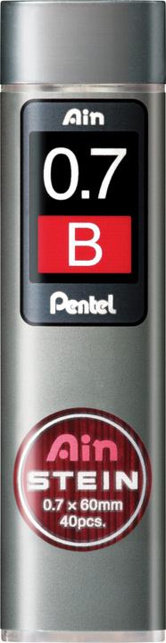 Pentel Druckbleistift-Minen Ain Stein 0.7mm (Ersatzmine, Schwarz, 0.70 mm)