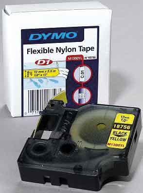 Actual product image Dymo 12mm nylon writing tape (1.20 cm, Yellow)