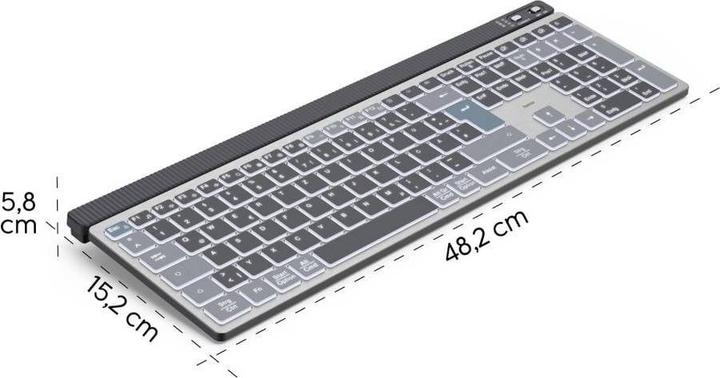 Produktbild Hama WK-750 Tastatur kabellos grau (DE, Kabellos)