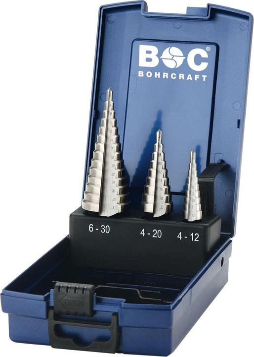 Immagine prodotto Bohrkraft Set di punte a gradino HSS 3 pezzi 4 - 30 mm (4 - 30)