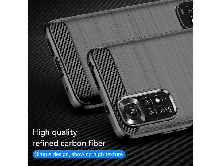 Actual product image Screenguard Xiaomi Redmi Note 11S Cover Carbon Brushed Soft TPU (Xiaomi Redmi Note 11S)