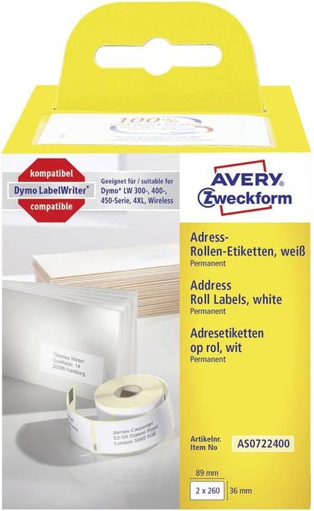 Productafbeelding Avery Etiketten op rol