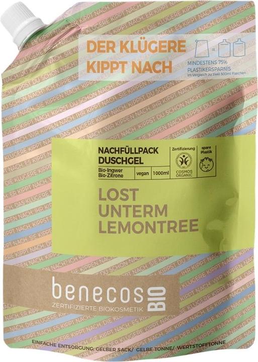 Benecos Nachfüllbeutel BIO-Duschgel Ingwer & Zitrone - 1l - (1000 ml)