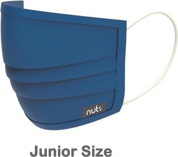 Actual product image Nuts Textile Mask Heiq Viroblock Kids Blue (No official protection class, 1 x)