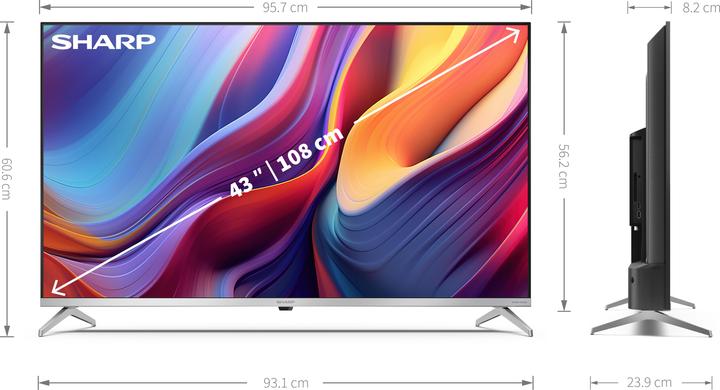 Immagine prodotto Sharp 43GP6260E 43 4K TV (43", QLED, 4K, 2023)