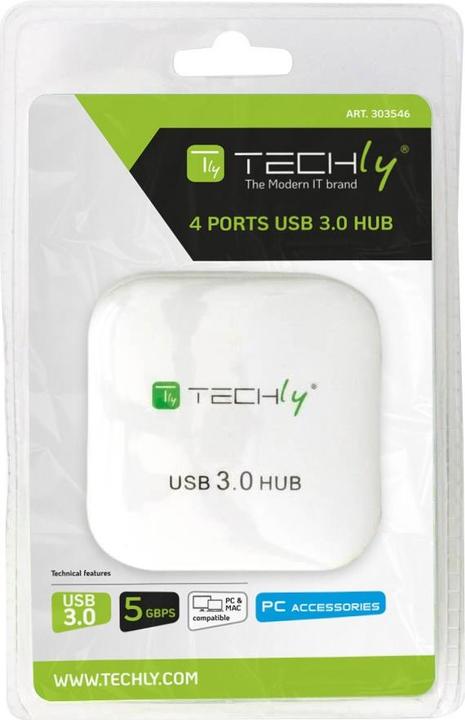 Actual product image Techly IUSB3-HUB4-WH (Micro USB, 4 Ports)