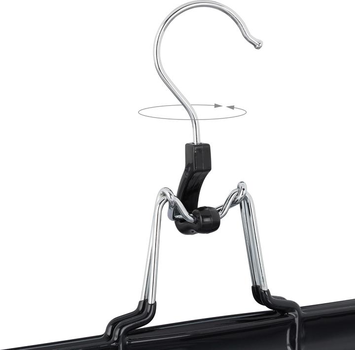 Actual product image Relaxdays Pants Hangers, Swivel Hooks (10 x)