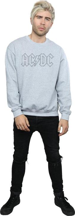 Produktbild AC/DC Schwarz Outline Logo Baumwolle Sweatshirt (M)