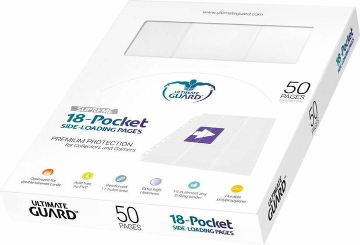 Immagine prodotto Ultimate Guard UGD010483 - Pagine a caricamento laterale a 18 tasche (50), bianco